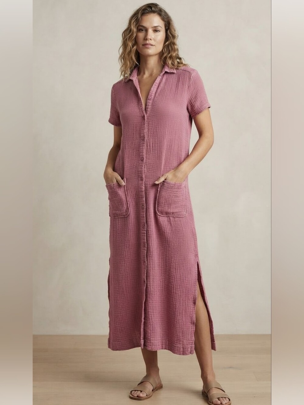 FREE PEOPLE Maxi Shirt Dress